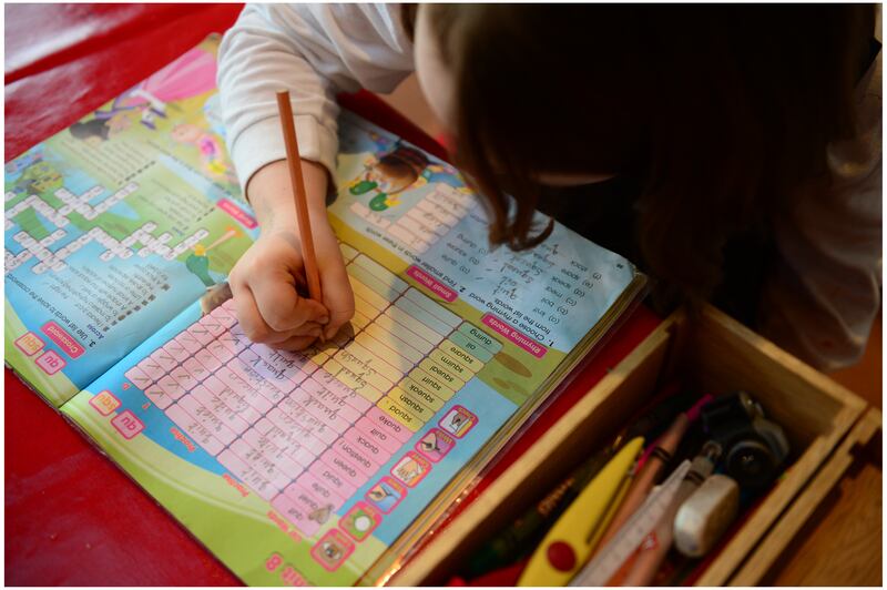 Homework cuts into precious play time. Photograph: Bryan O'Brien/The Irish Times