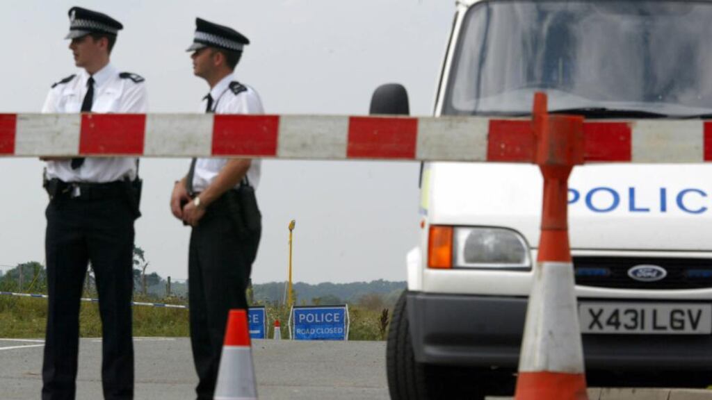 A West Mercia Police spokesman said officers were called to the scene of the incident at about 9.30am today. Photograph: Odd Andersen/AFP