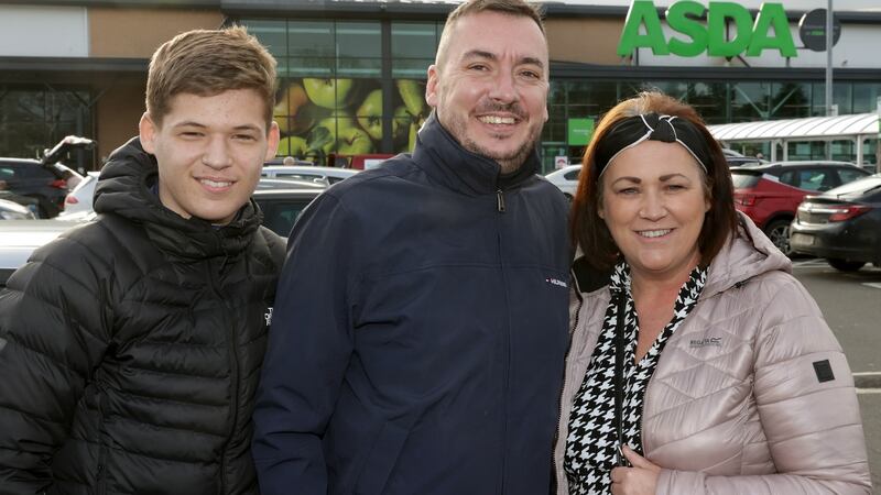 Darren, Cian and Elaine Daly, Co Dublin: “The beer is about 50 per cent cheaper.”