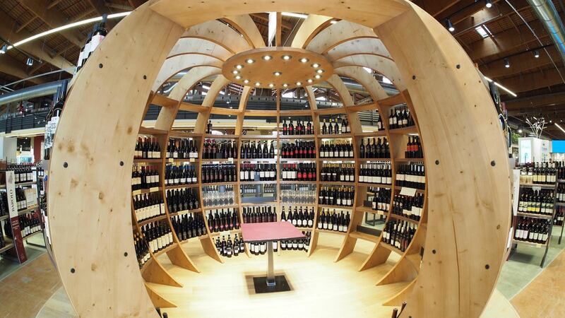 A wine tasting and retail space at FICO Eataly World. Photograph: EPA/Giorgio Benvenuti