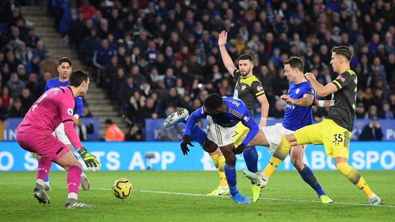 Kelechi Iheanacho had a goal disallowed as Leicester were beaten by Southampton. Photograph: Michael Regan/Getty