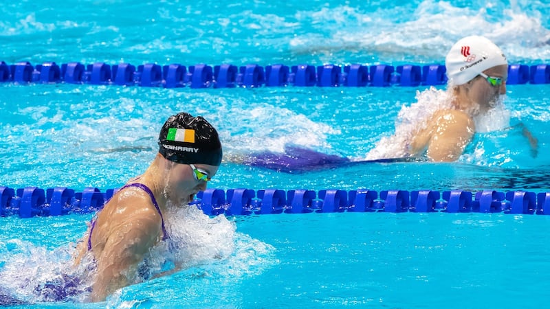 Ireland’s Mona McSharry during the women’s 100m breaststroke final at the Tokyo 2020 Olympics. Photo: Morgan Treacy/Inpho