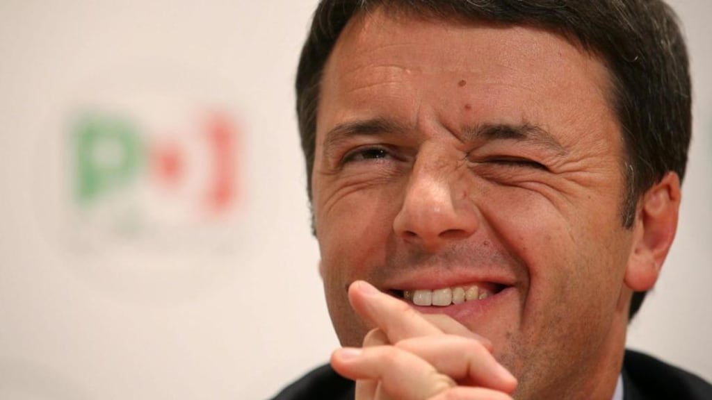 Matteo Renzi made the point by naming a new 12-person secretariat, made up of seven women and five men and with an average age of 35. Photograph: EPA/Alessandro Di Meo