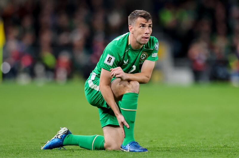 Séamus Coleman during the game against Yerevan. Photograph: Ryan Byrne/Inpho