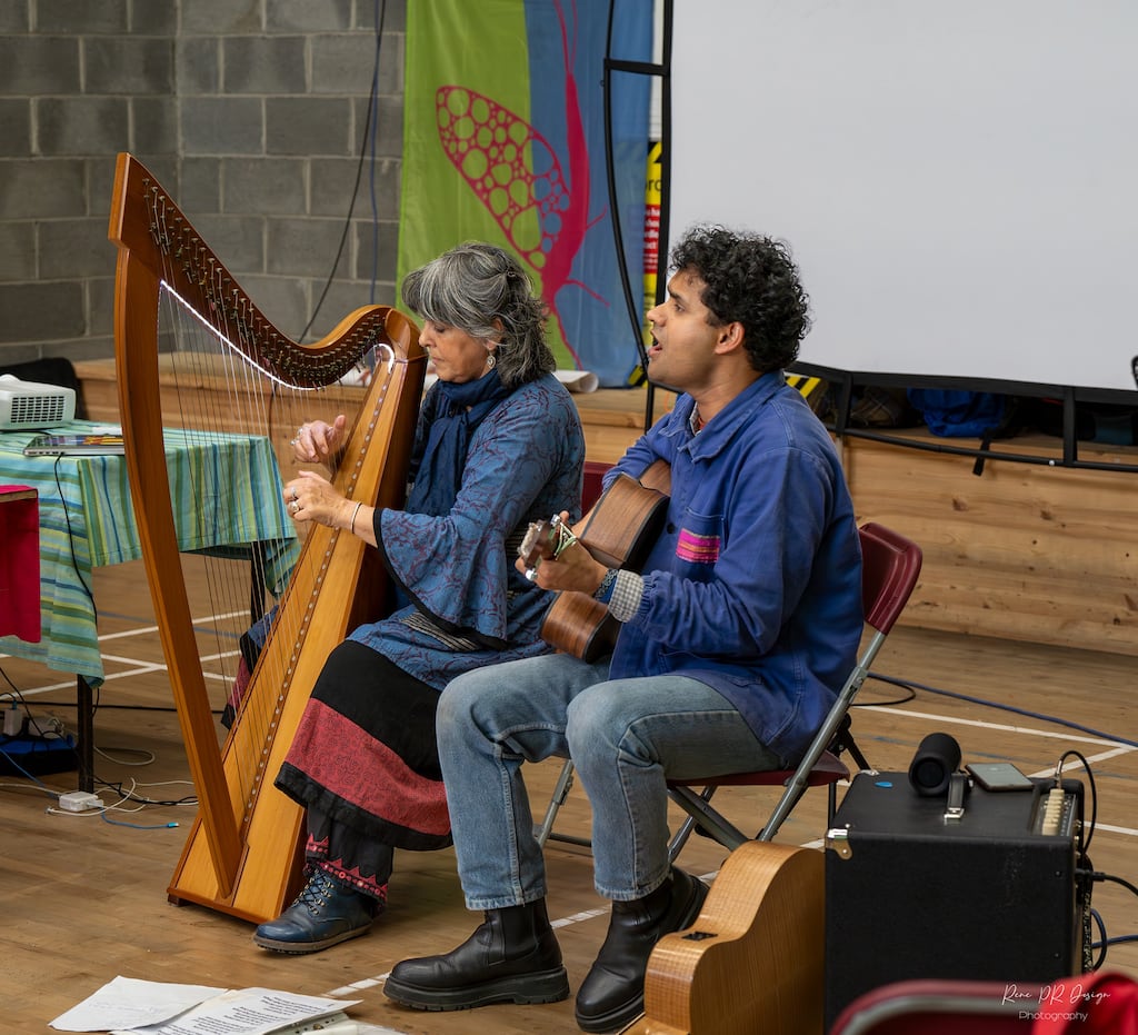 Anna Tanvir and Maninder Singh perform in Vicarstown. Photograph: Rene PR Design