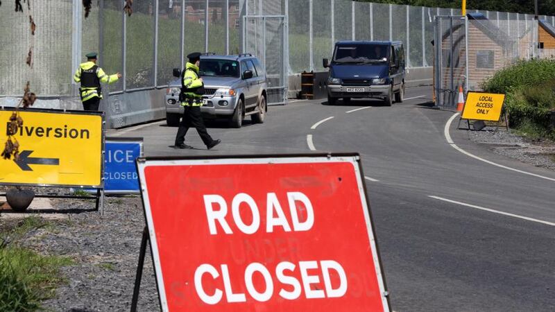Main checkpoint and security fence near Lough Erne Hotel resort in Co Fermanagh, venue for the G8 summit. Photograph: Paul Faith/PA Wire