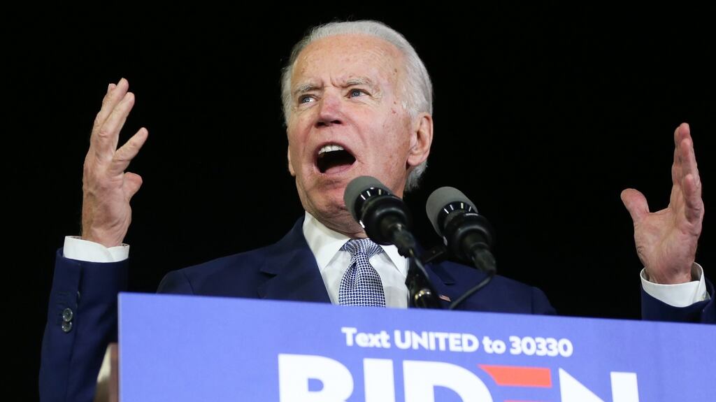 Joe Biden: Must persuade Sanders supporters that theirs is not a revolution denied so much as one deferred. Photograph: Mario Tama/Getty Images