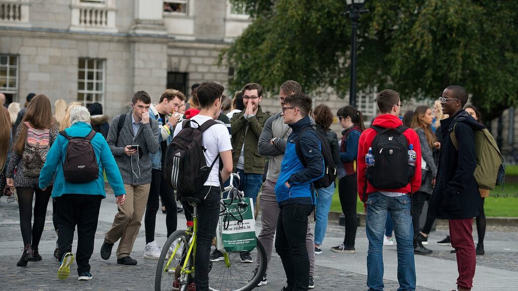 International fees for ‘non-EU’ students at Irish universities range from €8,000 to over €20,000 per academic year. Photograph: Dave Meehan/The Irish Times