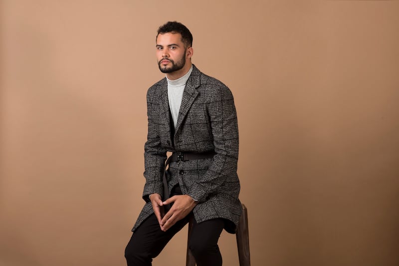 Adam Gaffey: Coat €60, polo neck €7, blazer €40, trousers €20, trainers €18