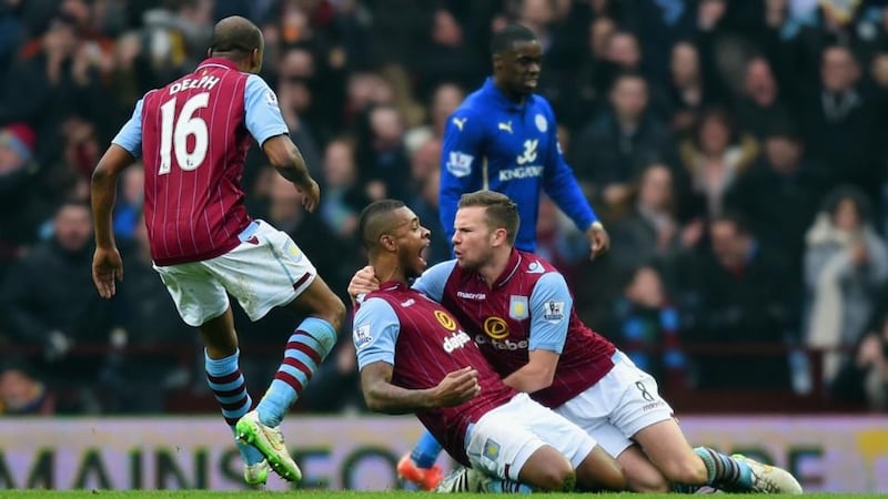 Leandro Bacuna scored Aston Villa’s opener in their 2-1 FA Cup fifth tound win over Leicester City. (Photo by Michael Regan/Getty Images)