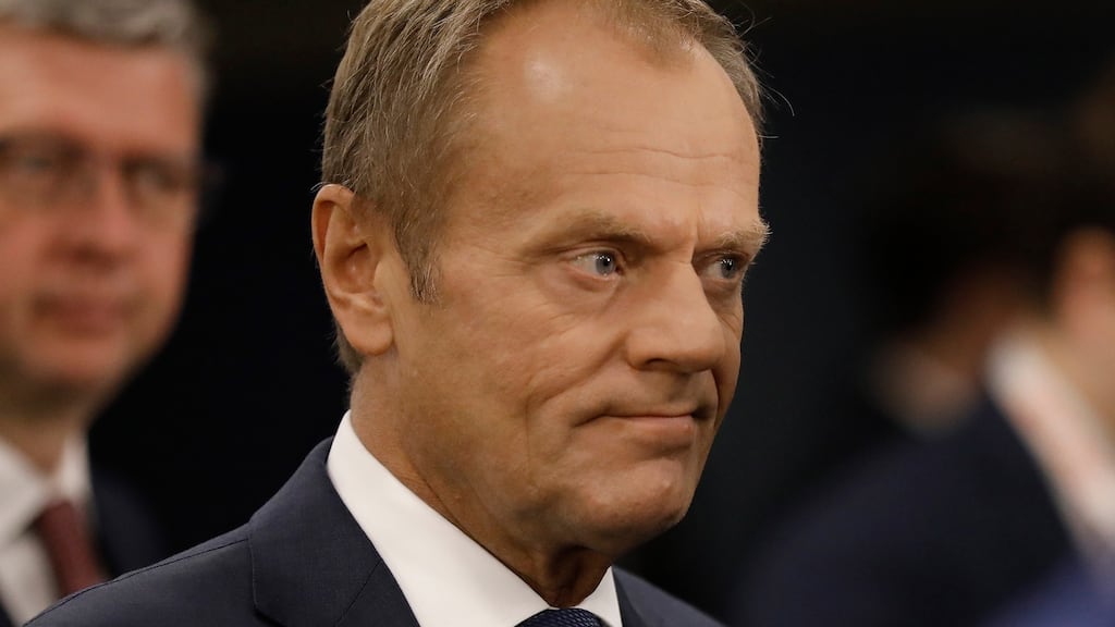 European Council president Donald Tusk: the EU remains “open but still unconvinced” by the UK plans. Photograph: Peter Foley/EPA