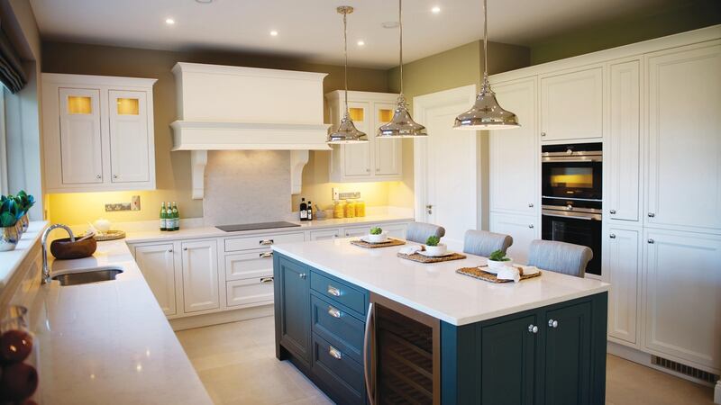 The in-frame painted kitchens are by Gallagher Kitchens and have Siemens appliances