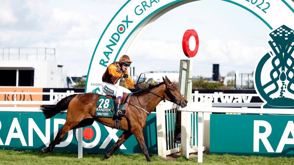 Noble Yeats ridden by jockey Sam Waley-Cohen wins the Grand National at Aintree. Photograph: Steven Paston/PA