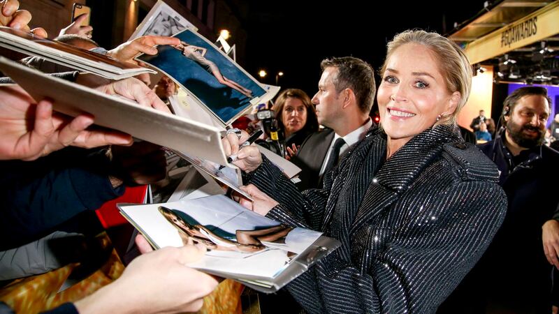 Sharon Stone: ‘I’m going to go out in the most menacing, disruptive, psychologically aggressive period that our world has been in since the ‘60s and be vulnerable and open.’ Photograph: Isa Foltin/Getty Images for GQ Germany