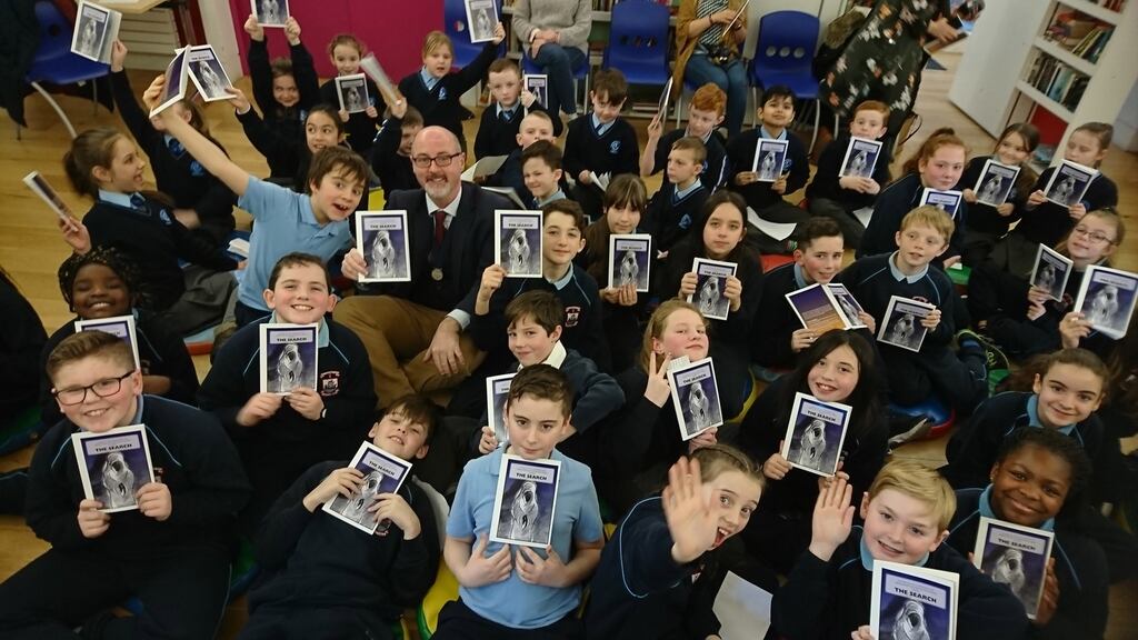 Fighting Words. School children with PJ Lynch