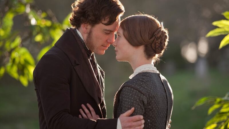 Michael Fassbender and Mia Wasikowska  in Jane Eyre: Ooh, Mr Rochester, eh? Passionate, brooding, mysterious. Hmmm, you know why he’s acting all evasive? Yeah, it might be something to do with that new loft conversion he’s had done