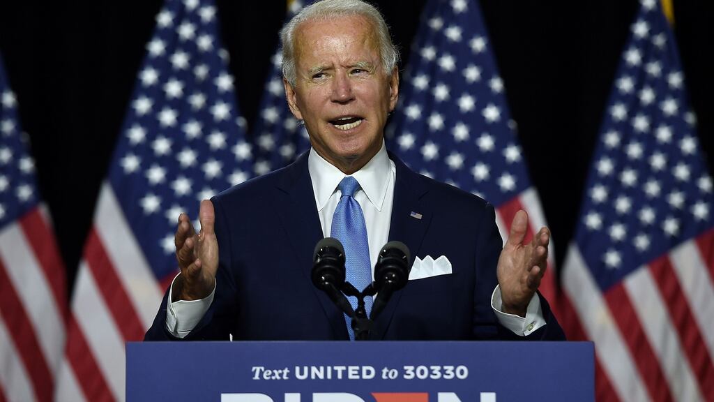 Democratic presidential candidate Joe Biden: Should he make it to the White House, Biden would have completed the longest marathon in US political history. Photograph: Olivier Douliery/AFP via Getty Images
