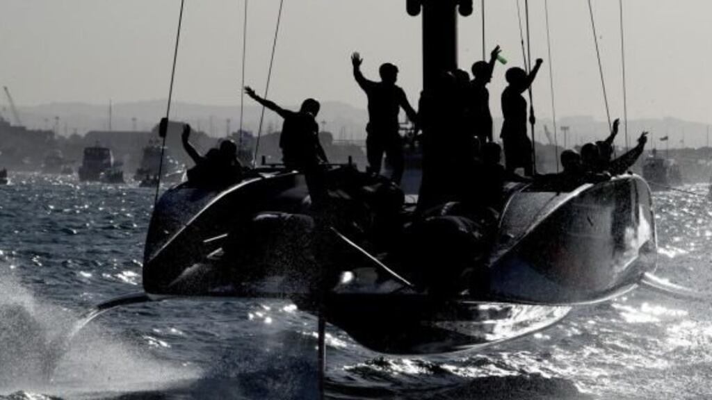 Emirates Team New Zealand return following an America’s Cup Race in Auckland, New Zealand, last year. File photograph: Phil Walter/Getty