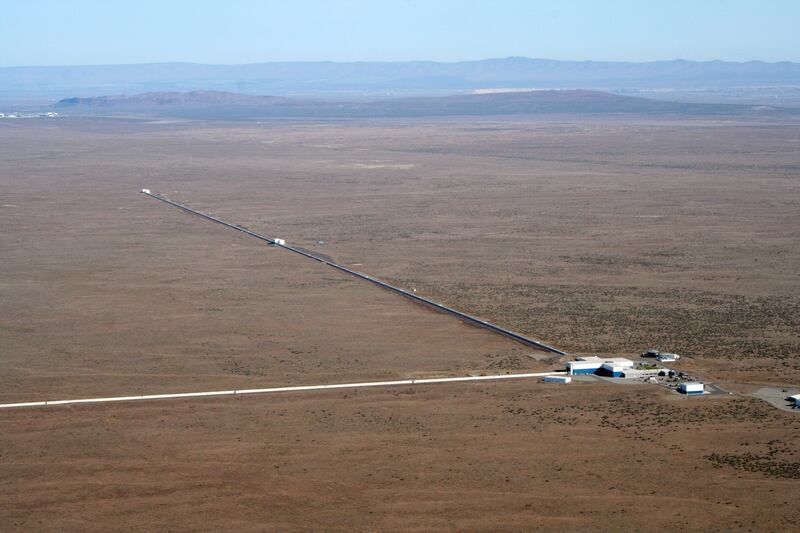 Ligo: the project’s detector site in Washington state. The other is in Louisiana. Photograph courtesy of Caltech/MIT/Ligo