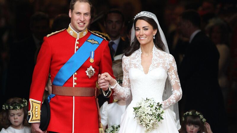 Prince William, Duke of Cambridge and Catherine, Duchess of Cambridge smile following their marriage at Westminster Abbey in April 2011. Photograph: Chris Jackson/Getty Images