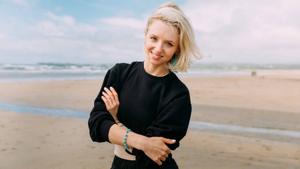 Dora Gola on the beach at Lahinch, Co Clare. ‘I have Polish roots and an Irish heart,’ she says. Photograph: Eamon Ward