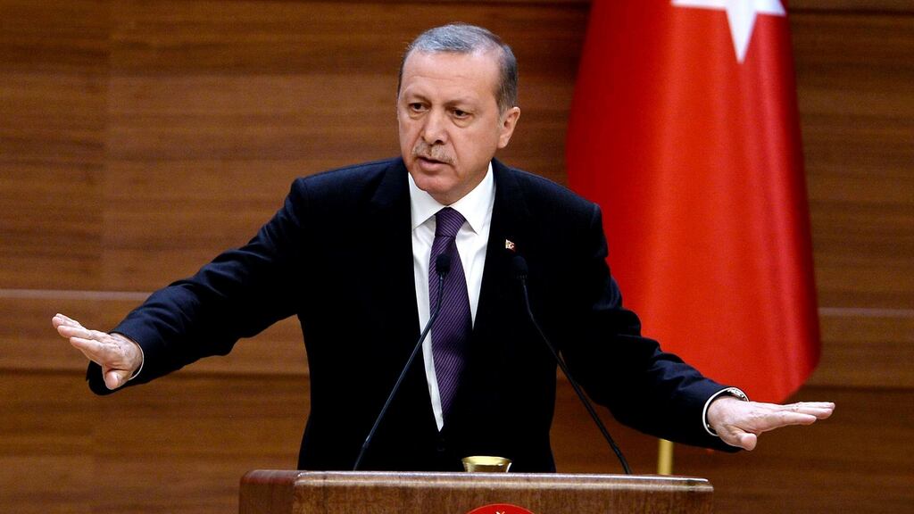 Turkish president Recep Tayyip Erdogan: the annual EU report  said corruption in Turkey remains widespread and its fight against it “inadequate”. Photograph: Adem Altan/AFP/Getty Images