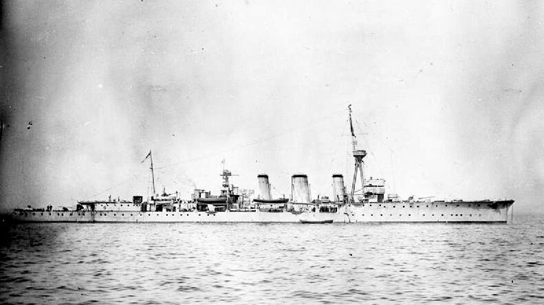HMS Caroline in 1917. Photograph: Surgeon Oscar Parkes/Wikimedia Commons