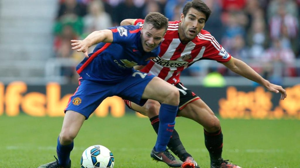 Manchester United’s Tom Cleverley (left) hoping to set career back on track at Aston Villa. Photograph: Andrew Yates / Reuters