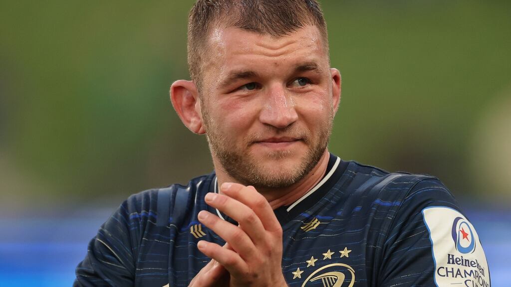 Leinster’s Ross Molony: ‘We have an opportunity to do something special and win two trophies, and that starts on Saturday.’  Photograph: James Crombie/Inpho