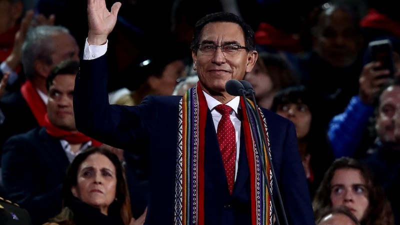 President of Peru Martin Vizcarra officialy inaugurates the Lima 2019 Pan American Games at Estadio Nacional in July. Photograph: Ezra Shaw/Getty Images
