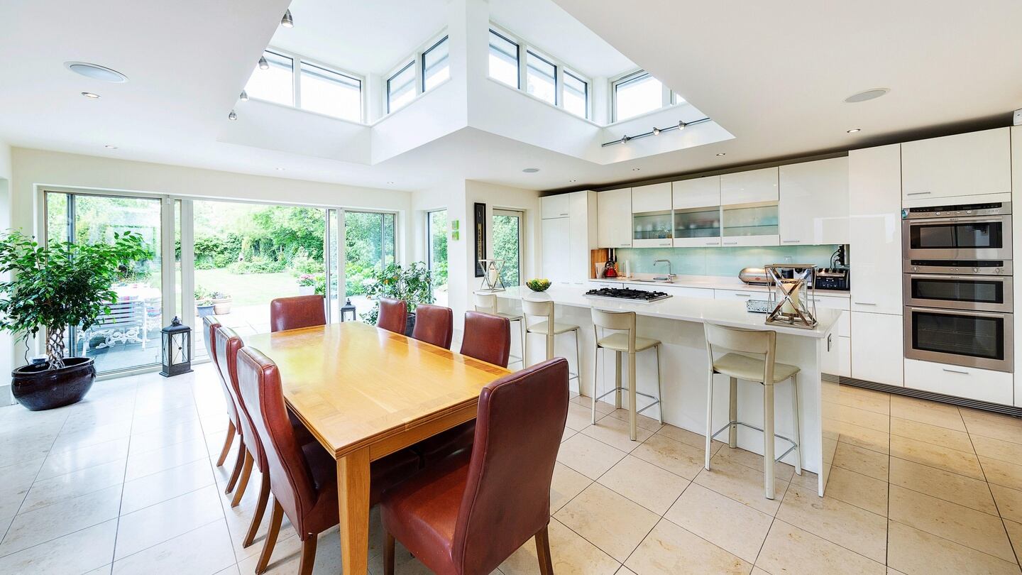 A vast Poggenpohl kitchen and informal dining area were added in the ground-floor extension.