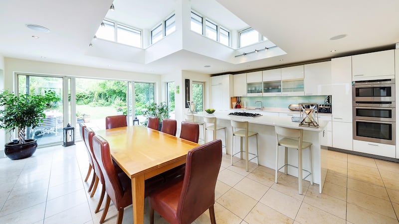 A vast Poggenpohl kitchen and informal dining area were added in the ground-floor extension.