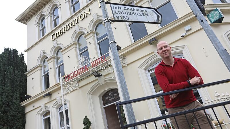 Patrick McCarville outside the Creighton Hotel. Photograph: Lorraine Teevan