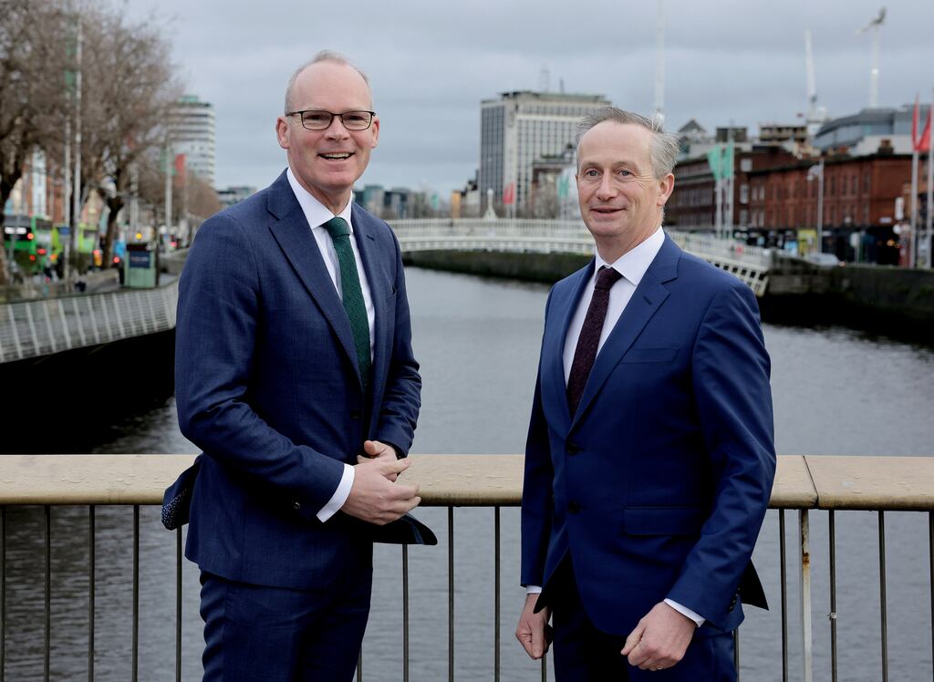 Minister for Enterprise, Trade and Employment, Simon Coveney and Enterprise Ireland chief executive Leo Clancy. Photograph: 
Maxwells