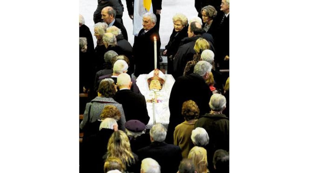 Up to 1,000 people attended the funeral of Dr Joseph Cassidy, retired archbishop of Tuam, at the Cathedral of the Assumption in Tuam on Saturday, where mourners were told he was one of the outstanding preachers of his time. photograph: ray ryan