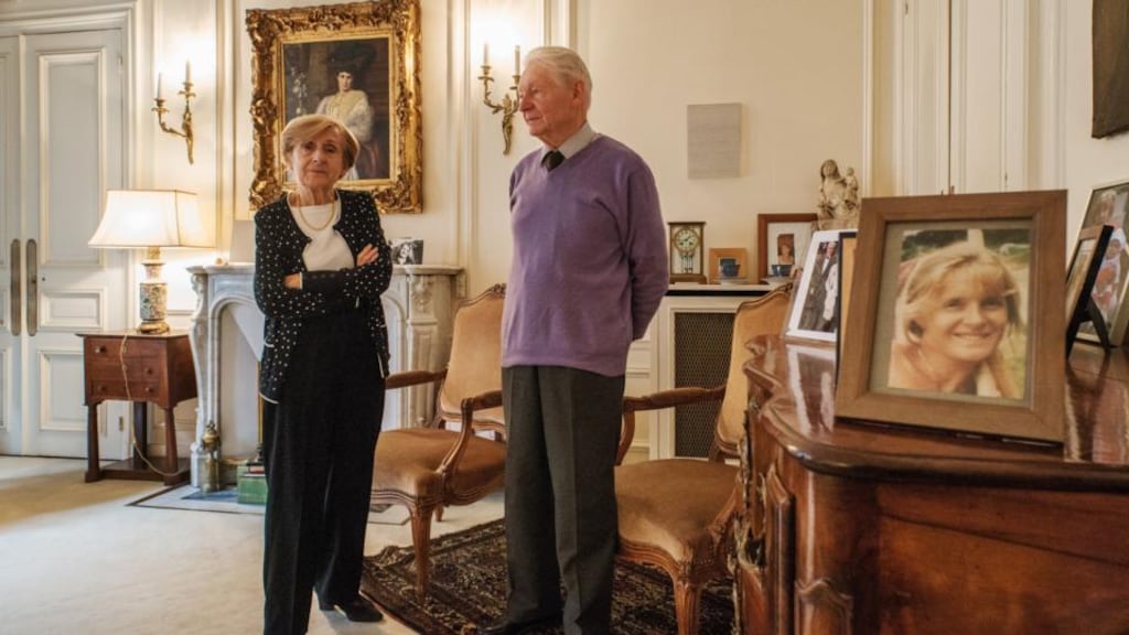 Pictured at their home in Paris are Marguerite and Georges Bouniol, parents of Sophie Toscan du Plantier.