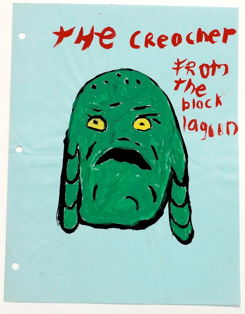 Kurt Cobain early artwork of Creature From The Black Lagoon