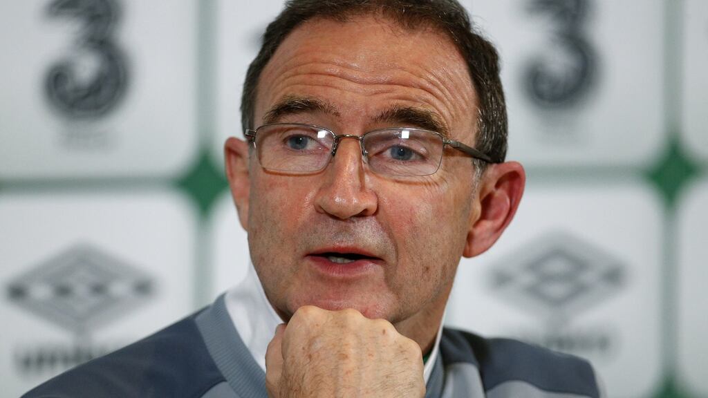 Martin O’Neill named a 35-man squad in Dublin on Thursday. Photograph: Jean Catuffe/Getty Images