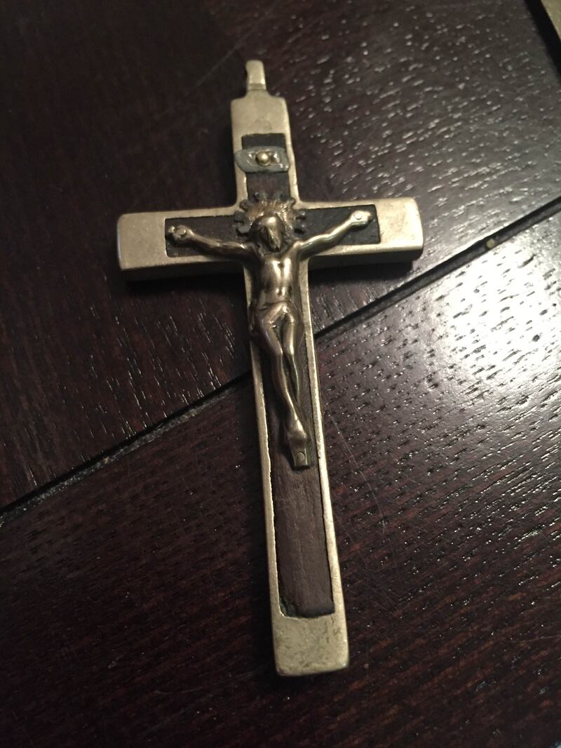 Darragh Kilgallen: “My Nana moved to Woodside, Queens from Dublin in 1960, and it was no surprise that she found her community at St Sebastian’s Church. Woodside used to be predominately Irish so many people gathered on Sundays for mass... the church was her life until she got sick. My Nana passed away this summer so my mom had a lot of her stuff. I choose the crucifix she used to always carry around. My mom thinks it’s the oldest out of all her Catholic paraphernalia.”