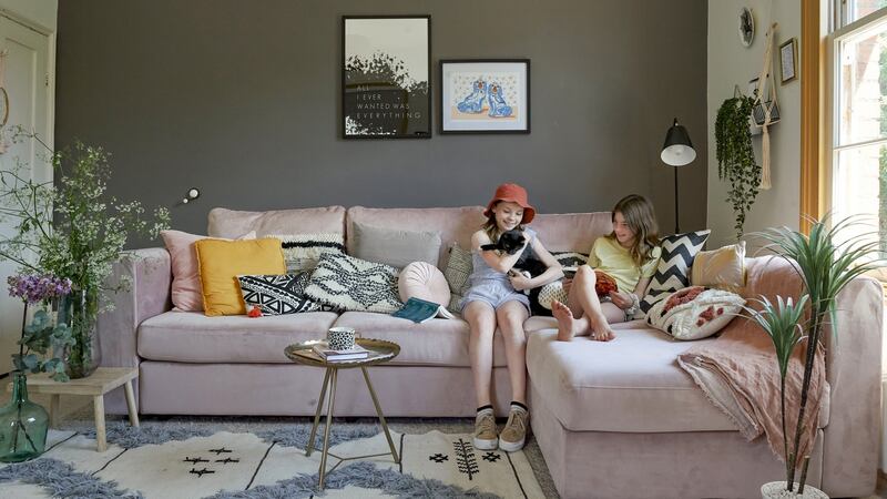 Edie, Astrid (and Milo) love the new space. Photograph: Jemma Watts