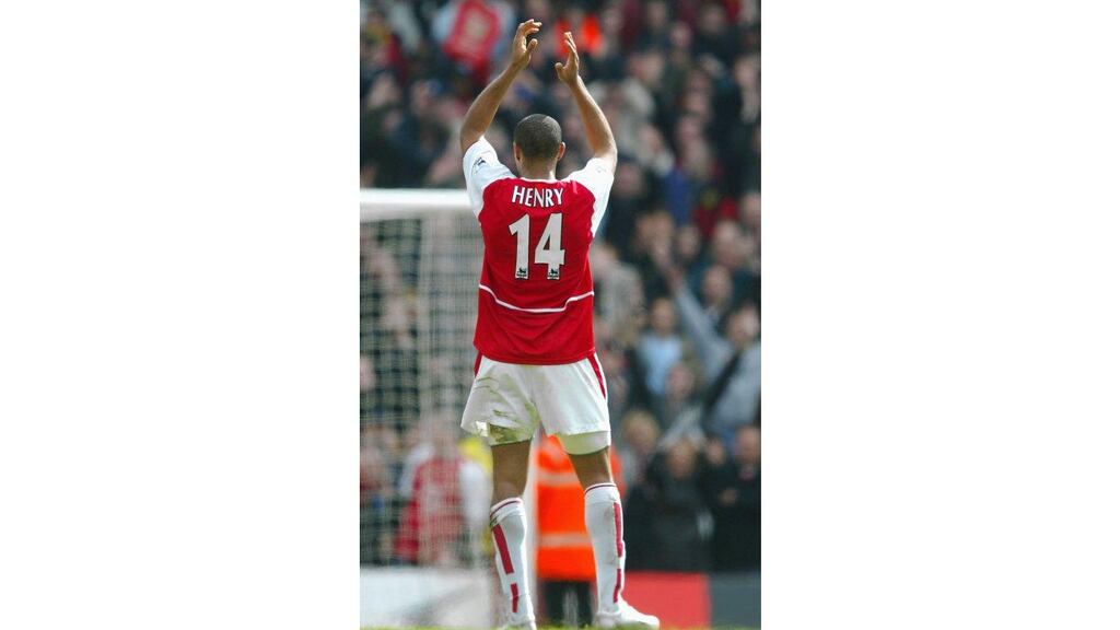 Last year's Players' Player of the Year Thierry Henry of Arsenal who has again been nominated for this year's award. The French striker faces Leeds in the Premiership at Highbury tonight. (Photograph Mark Thompson/Getty Images)