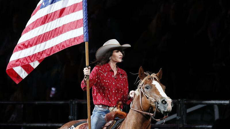 South Dakota’s governor Kristi Noem during an event in July, 2020, in Sioux Falls. Photograph: Chris Elise/Icon Sportswire via Getty Images