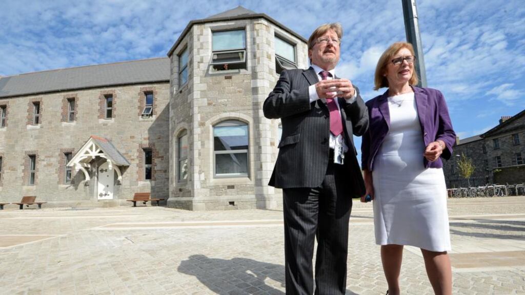 Minister for Education  Jan O’Sullivan and  Prof Brian Norton, president of DIT, at the DIT Grangegorman campus. Photograph: Eric Luke / The Irish Times