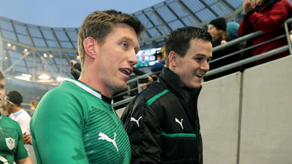Ronan O’Gara and Jonny Sexton will join forces in Paris with Racing Metro. Photograph: Lorraine O’Sullivan/Inpho