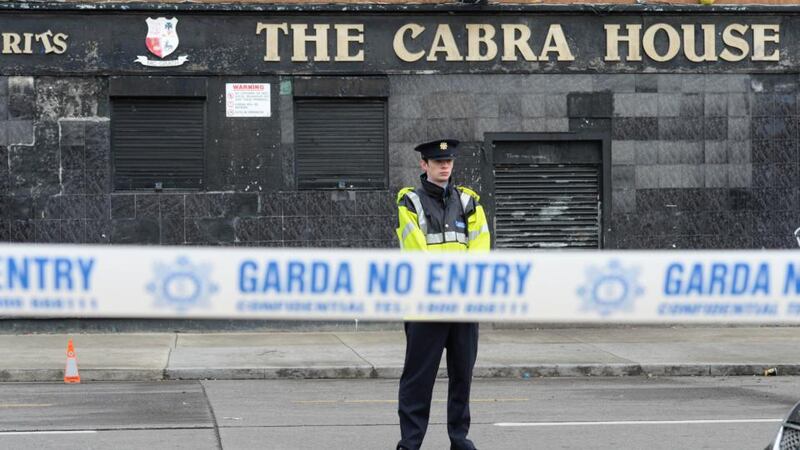 A man was found seriously injured outside the Cabra House this morning. He died in hospital a short time later. Photograph; Dara Mac Dónaill/The Irish Times