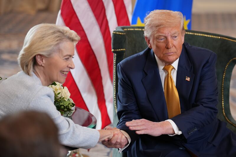 The EU and the US sides are continuing to work out several finer points of detail. Photograph: Andrew Harnik/ Getty Images