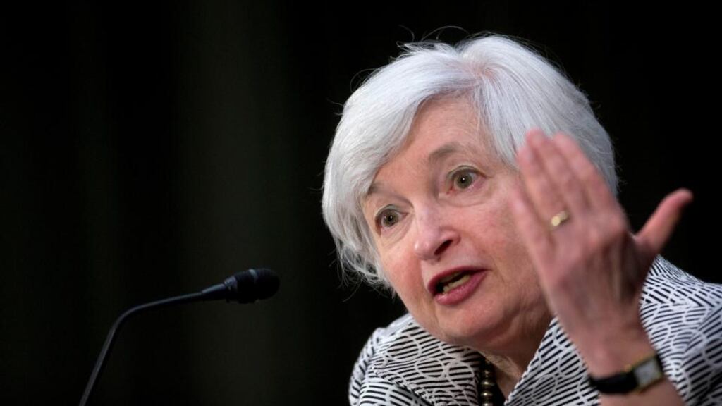Janet Yellen, chair of the US Federal Reserve, speaks during a Senate Banking Committee hearing in Washington in July. Photograph: Andrew Harrer/Bloomberg