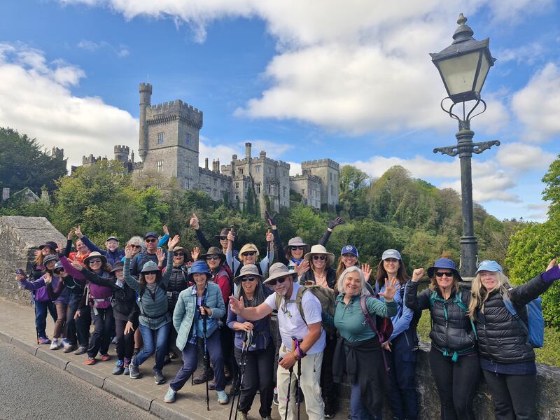 The pilgrim group from California entering Lismore. Photograph: Celtic Ways Ireland