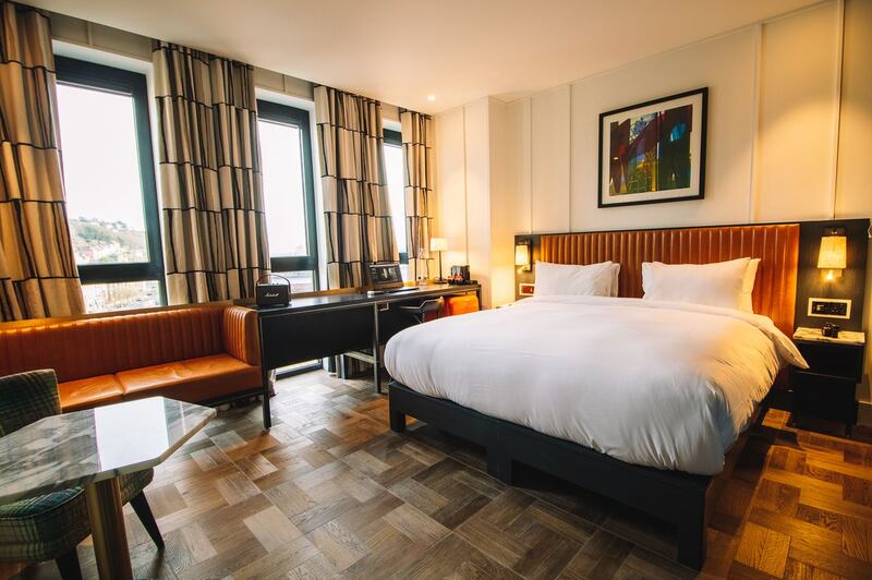 A double room at the Dean. Photograph: Jason Ennis/Press Up