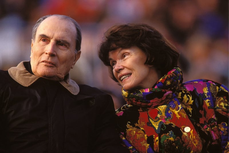 Mitterrand and his wife Danielle at the opening ceremony of the Alberville Olympics on February 8th, 1992 in Alberville, France. Photograpgh: Pool Jo Albertville Ouverture/Gamma-Rapho via Getty